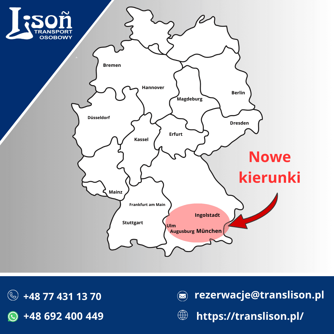 Mapa nowej niebieskiej strefy przewozów TransLison